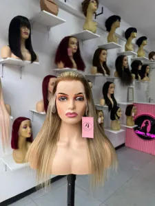 Blonde with dark roots