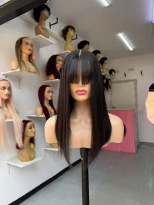 Raw hair fringe wig 14 inch