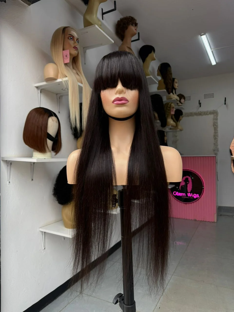 Fringe wig 22 inch Straight