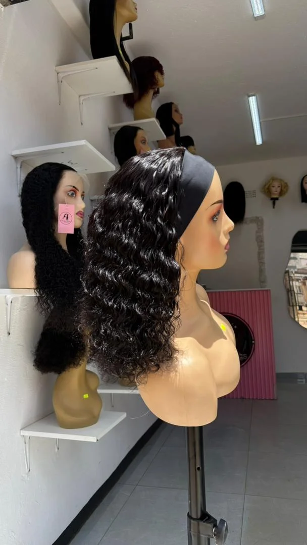 Curly headband wig 16-inch 180% density