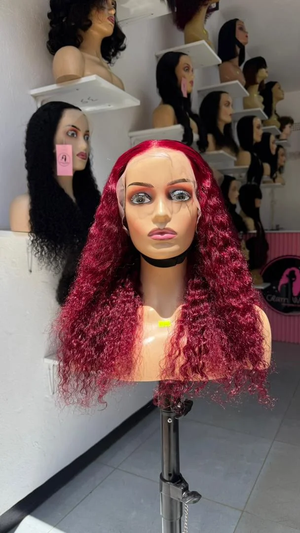 Burgundy waterwave 20 inch full frontal