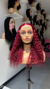 Burgundy waterwave 20 inch full frontal